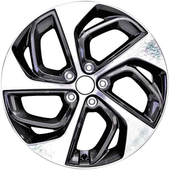 ALY70895U30N Aluminum Charcoal Wheel, 19 in. X 7.5 in., 5 x 4.5 in. Bolt Pattern