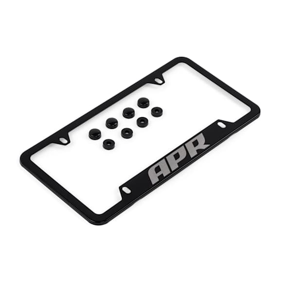 2005 Porsche Cayenne - License Plate Frame - Thick, Black w/ Hiders