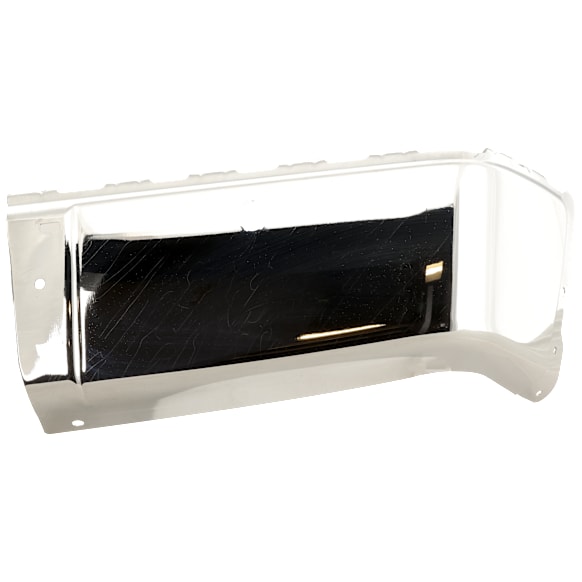 Rear, Passenger Side Bumper End, Chrome Steel