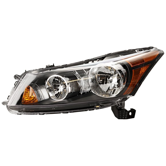 2008-2012 Honda Accord - Driver Side Headlight, with Bulb, Halogen, Clear Lens