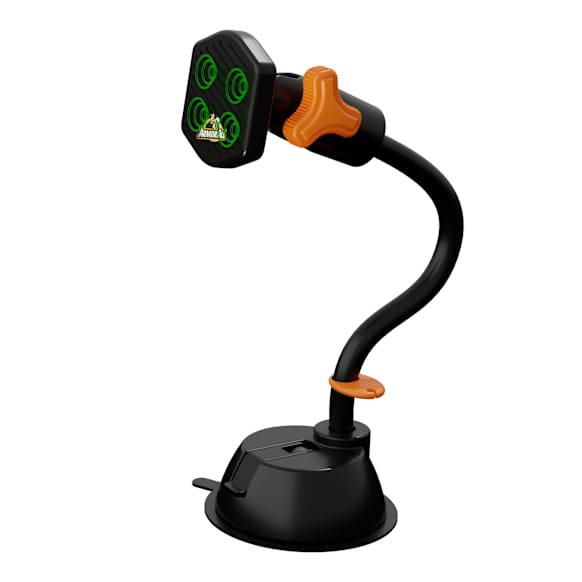 AMH3-1002-BLK Flexible Magnet Phone Mount with Gooseneck Suction Cup, 2 Metal Plates for Phone Cases, Cord Clip, and Cord Organizer 