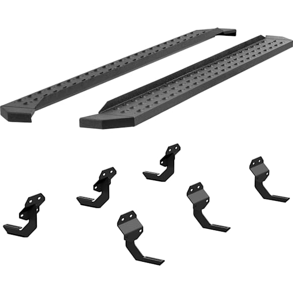 2017 Ram 1500 - RidgeStep Commercial Series Running Boards, Powdercoated Textured Black, Non-Powered, Steel, Set of 2