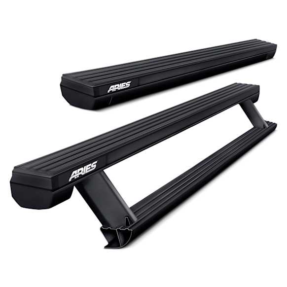 3034472 Running Boards, Carbide Black Powder Coat, Aluminum, Mounting Hardware and Wiring Harness Included, 2-Door, Sport Utility, 48.75 in., ActionTrac Series