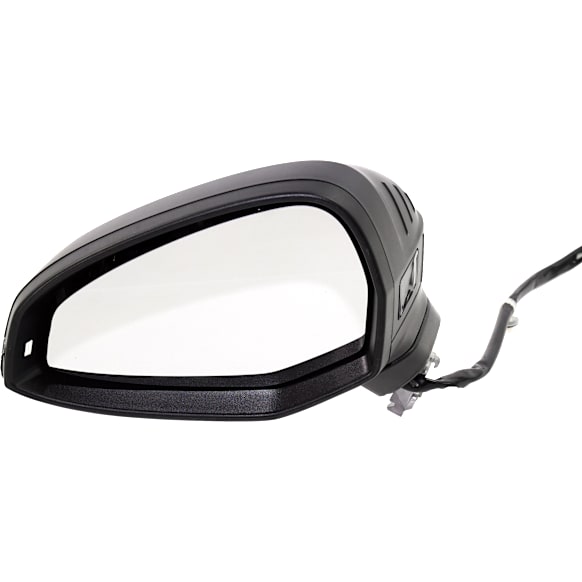 Driver Side Mirror, Power Adjust, Heated, Manual Folding, Paintable, In-housing Signal Light, No Memory, No Puddle Light, No Auto-Dimming, With Blind Spot Light in Housing