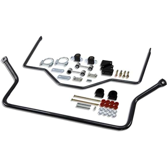 9904 Sway Bar Kit, Cold Formed Steel, Front 1 3/8 in. Rear 1 1/4 in., Non-adjustable, Powdercoated Silver
