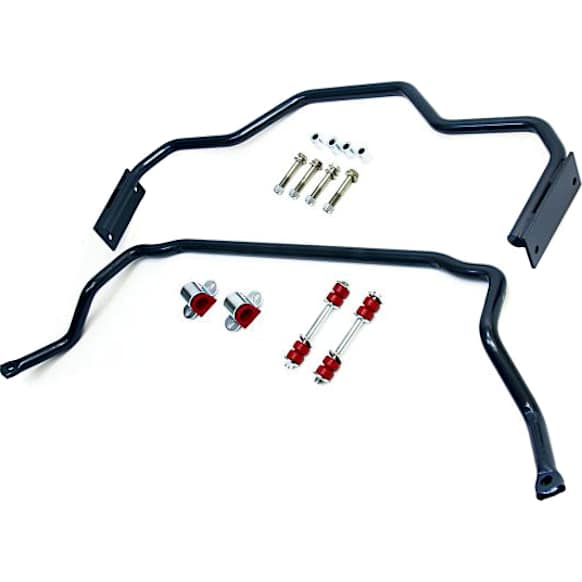9984 Sway Bar Kit, Cold Formed Steel, Front 1 1/4 in. Rear 7/8 in., Non-adjustable, Powdercoated Silver