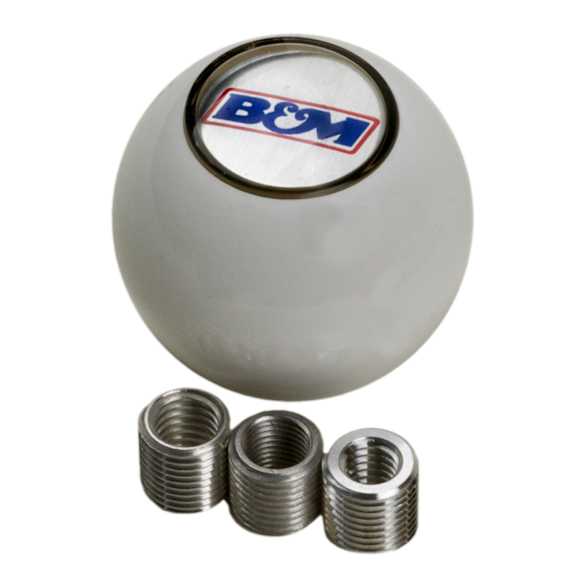 46110 Universal, Pro-Stick Series Shift Knob - White Plastic  Sold individually