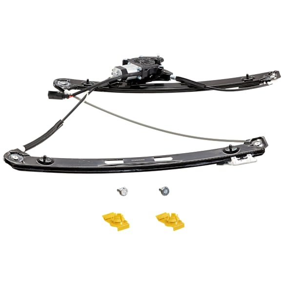 Front, Driver Side Window Regulator, Power, With Motor, E46 Body, Sedan/Wagon, Base Model