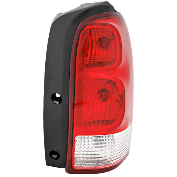 Passenger Side Tail Light, with Bulb, Halogen, Clear and Red Lens, CAPA CERTIFIED