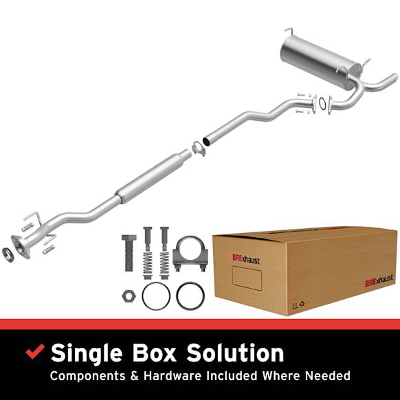 106-0077 Cat-Back Exhaust System, 1.6L, 4Cyl, Made of Aluminized Steel, Direct-Fit Exhaust Series