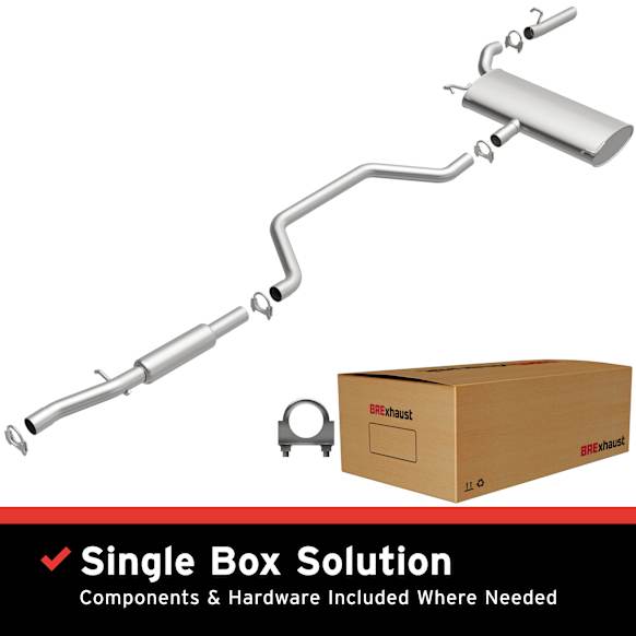 2007 Chrysler Sebring - Direct-Fit Exhaust Series Cat-Back, Exhaust System, 2.7L 6Cyl, Made of Aluminized Steel