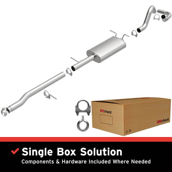 2012 GMC Sierra 1500 - Direct-Fit Exhaust Series Cat-Back, Exhaust System, 4.3L 6Cyl, Made of Stainless Steel