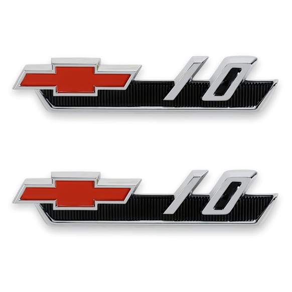04-565 Emblem - Polished, Fender, Direct Fit, Set of 2