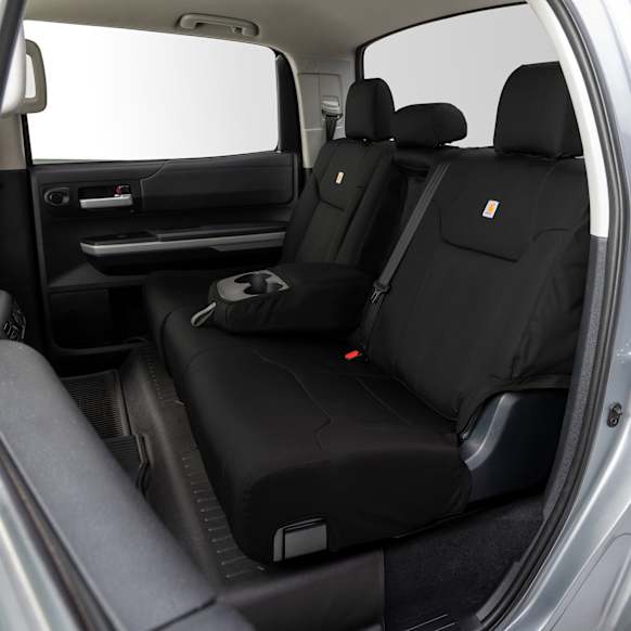 2016 Toyota 4Runner - Second Row Seat Cover, 5-Passenger; With 40/20/40 Top; With 40/60-Split Bench Seat; With 3 Adjustable Headrests; With Center Armrest, Black, 1000 Denier Cordura Nylon Fabric, Rugged Tactical, 40/60 Split Bench