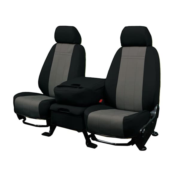 2024 GMC Sierra 2500 HD - Second Row Seat Cover, Crew Cab Pickup, Charcoal, Made of Neosupreme, 2-tone Design, Solid Back, 60/40 Cushion