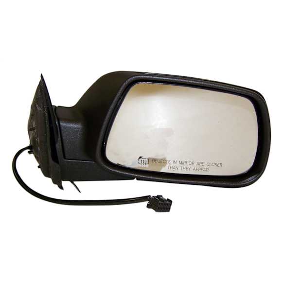 55156452AF Passenger Side Mirror, Power Adjust, Heated, Manual Folding, Black, No Signal Light, With Memory, No Puddle Light, No Auto-Dimming, No Blind Spot Feature