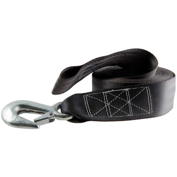 29007 Tow Strap - Black, Nylon, Universal, Sold Individually