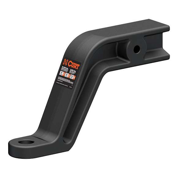 45432 Hitch Ball Mount - Powdercoated Black, Steel, Universal, Sold Individually
