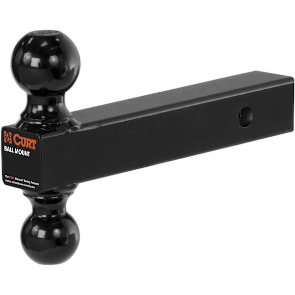 45660 Hitch Ball Mount - Powdercoated Black, Steel, Universal, Sold Individually