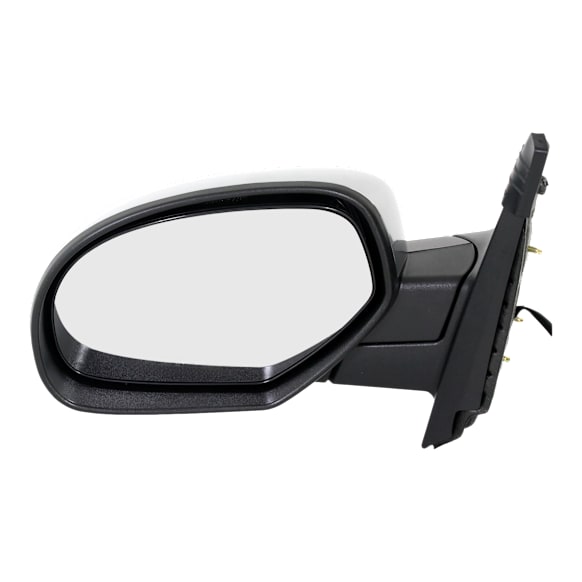 Driver Side Mirror, Power Adjust, Heated, Manual Folding, Chrome, No Signal Light, No Memory, No Puddle Light, No Auto-Dimming, No Blind Spot Feature