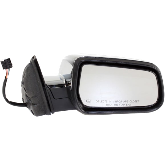 Passenger Side Mirror, Power Adjust, Heated, Manual Folding, Chrome, No Signal Light, With Memory, No Puddle Light, No Auto-Dimming, No Blind Spot Feature