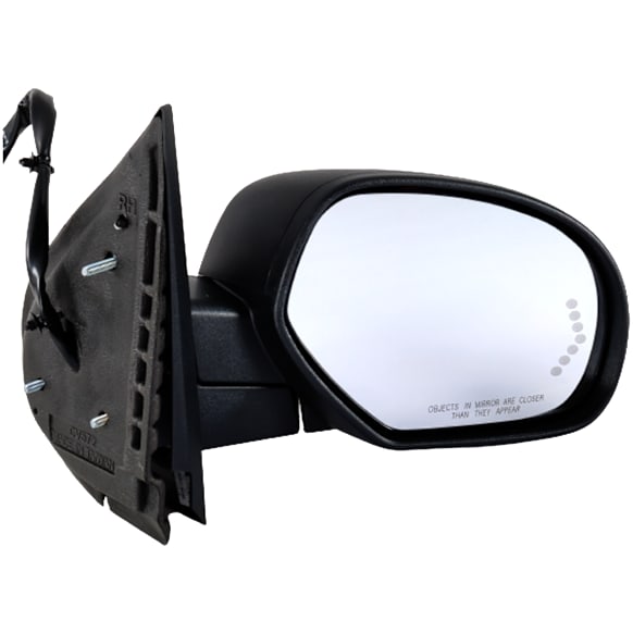 Passenger Side Mirror, Power Adjust, Heated, Power Folding, With 1 Paintable and 1 Textured Black Cap, In-glass Signal Light, With Memory, With Puddle Light, No Auto-Dimming, No Blind Spot Feature