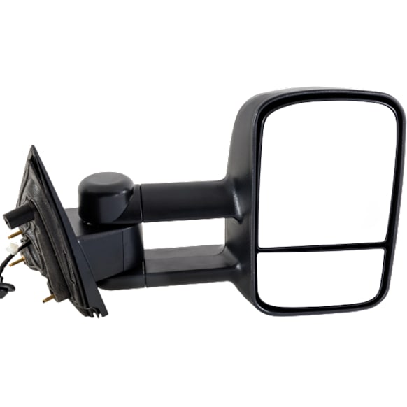 2014 Chevrolet Silverado 1500 - Passenger Side Towing Mirror, Power Adjust, Heated, Textured Black, Manual Folding, No Signal Light, With Blind Spot Glass, No Memory, No Puddle Light, No Auto-Dimming