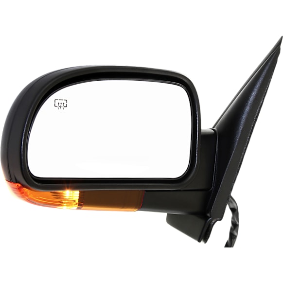 Driver Side Mirror, Power, Manual Folding, Heated, Paintable, In-housing Signal Light, With memory, No Puddle Light, No Auto-Dimming, No Blind Spot Feature