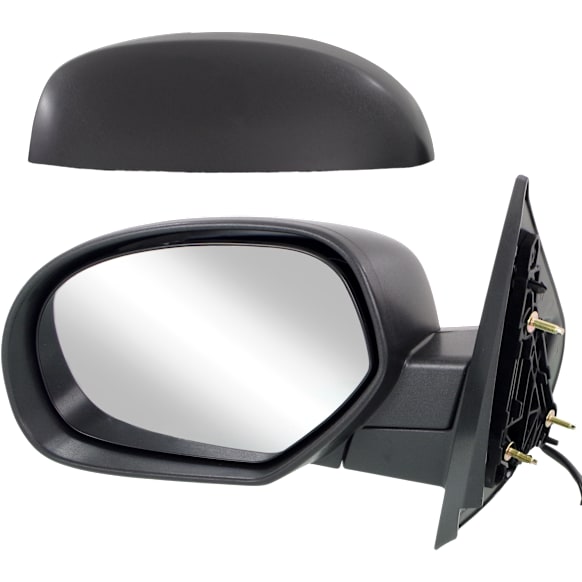 Driver Side Mirror, Power Adjust, Heated, Manual Folding, With 1 Paintable and 1 Textured Black Cap, No Signal Light, No Memory, No Puddle Light, No Auto-Dimming, No Blind Spot Feature