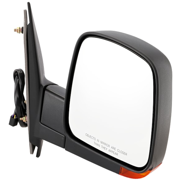 2003-2007 Chevrolet Express 3500 - Passenger Side Mirror, Power Adjust, Heated, Manual Folding, Textured Black, In-housing Signal Light, No Memory, No Puddle Light, No Auto-Dimming, No Blind Spot Feature