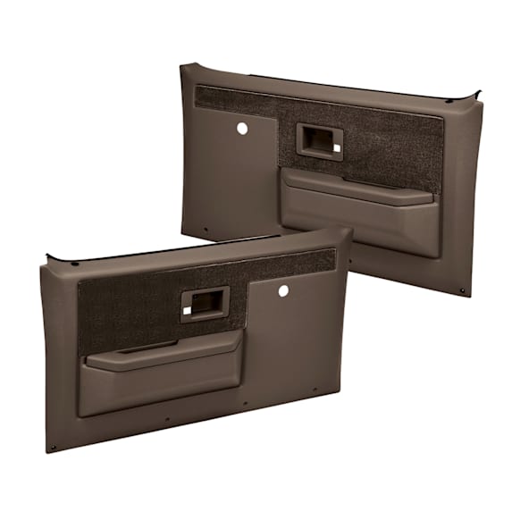 18-35N-DBR Front, Driver and Passenger Side Door Trim Panel - Dark Brown