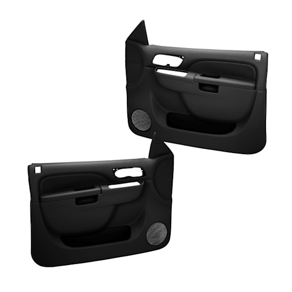 18-74F-BLK Front, Driver and Passenger Side Door Trim Panel - Black