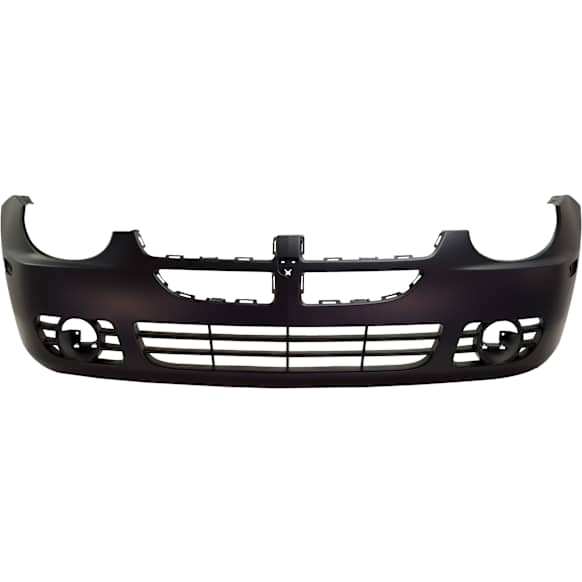 Front Primed Bumper Cover, Except SRT-4 Model, With Fog Light Holes, Emblem Hole and Side Marker Holes, Without Parking Aid Sensor Holes