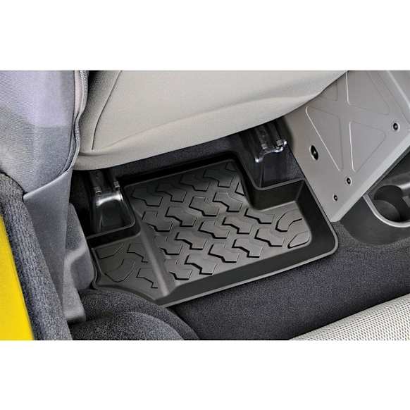 2009 Jeep Wrangler - Second Row Molded Floor Liner, Sport Utility, Black, Made of Rubber, Floor Liner Series
