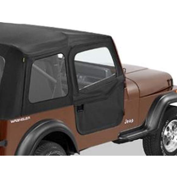 1993 Jeep Wrangler - Half Door - Black Denim, Dual-layer poly-cotton vinyl, Direct Fit, Set of 2