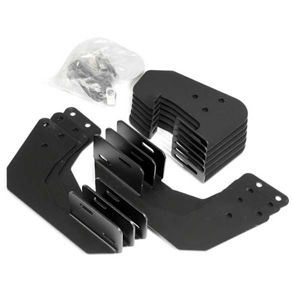 DZ16315 Running Board Mounting Kit - Powdercoated Textured Black, Steel, Direct Fit, Kit