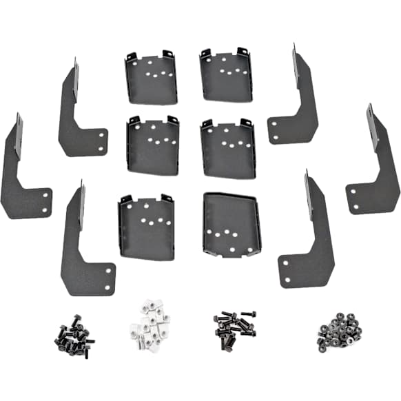 DZ16326 Running Board Mounting Kit - Powdercoated Textured Black, Steel, Direct Fit, Kit