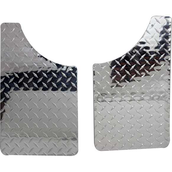 DZ1808 Mud Flaps, Diamond brite, Aluminum