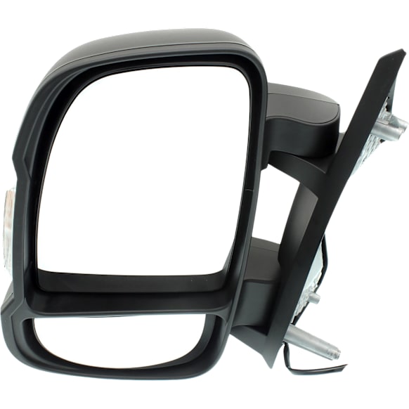 2016 Ram ProMaster 2500 - Driver Side Mirror, Manual Adjust, Non-Heated, Textured Black, Manual Folding, In-housing Signal Light, No Blind Spot Feature, No Memory, No Puddle Light, No Auto-Dimming
