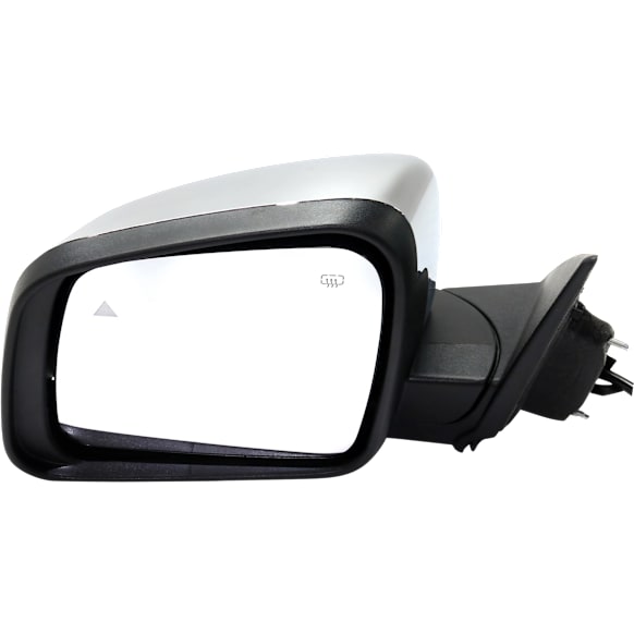 2021 Dodge Durango - Driver Side Mirror, Power Adjust, Heated, Chrome, Manual Folding, In-housing Signal Light, With Blind Spot Detection in Glass, With Memory, No Puddle Light, No Auto-Dimming