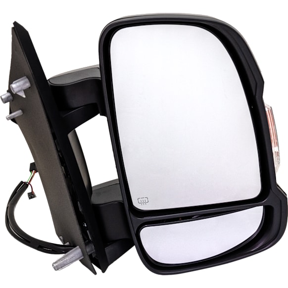 2023 Ram ProMaster 1500 Base - Passenger Side Mirror, Power Adjust, Heated, Textured Black, Power Folding, In-housing Signal Light, No Blind Spot Feature, No Memory, No Puddle Light, No Auto-Dimming