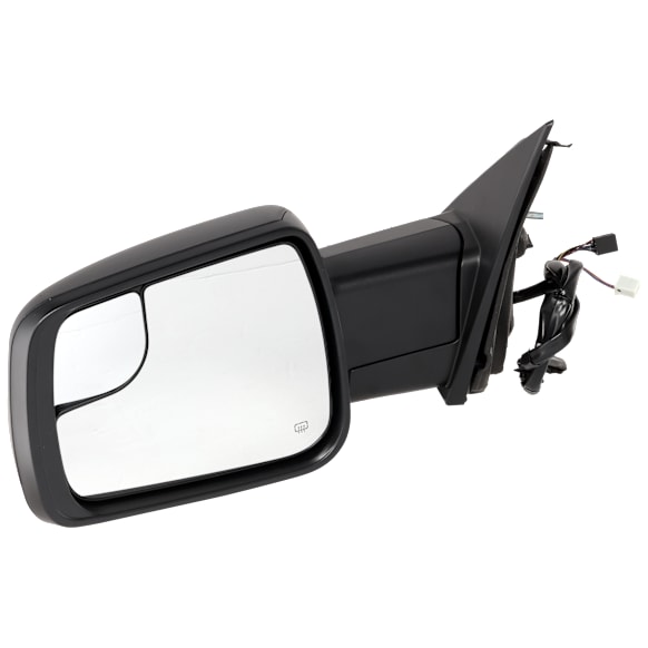 Driver Side Mirror, Power Adjust, Heated, Manual Folding, Textured Black, No Signal Light, No Memory, No Puddle Light, No Auto-Dimming, With Blind Spot Glass
