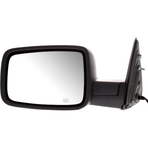 Driver Side Non-Towing Mirror, Power, Heated, Manual Folding, Textured Black, No Signal Light, No Memory, No Puddle Light, No Auto-Dimming, No Blind Spot Feature