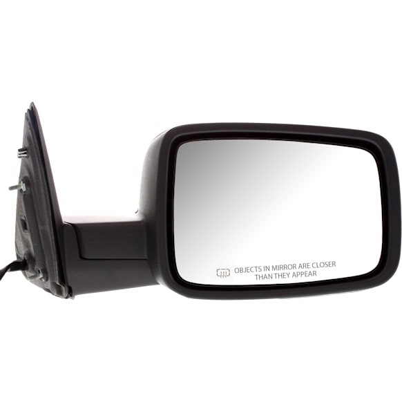 Passenger Side Mirror, Power Adjust, Heated, Manual Folding, Textured Black, In-housing Signal Light, No Memory, With Puddle Light, No Auto-Dimming, No Blind Spot Feature