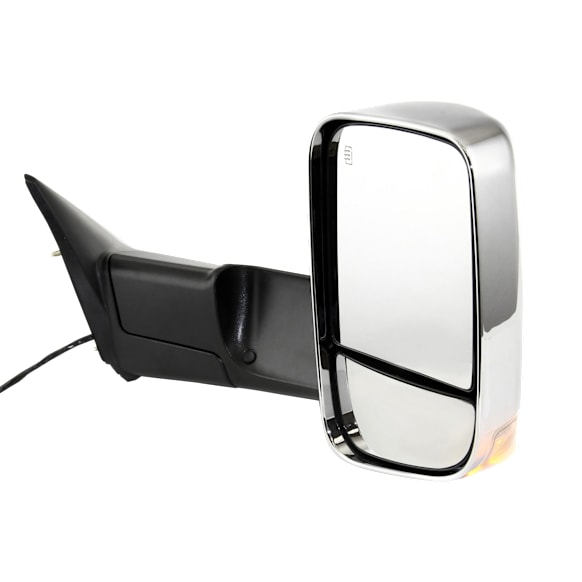 2010 Dodge Ram 2500 - Passenger Side Towing Mirror, Power Adjust, Heated, Chrome, Manual Folding, In-housing Signal Light, No Blind Spot Feature, With Memory, With Puddle Light, No Auto-Dimming, Crew Cab Pickup
