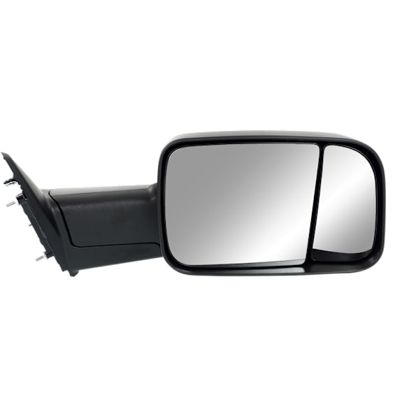 2011-2018 Ram 1500 - Passenger Side Towing Mirror, Manual Adjust, Non-Heated, Manual Folding, Textured Black, No Signal Light, No Memory, No Puddle Light, With Blind Spot Glass, With Temperature Sensor
