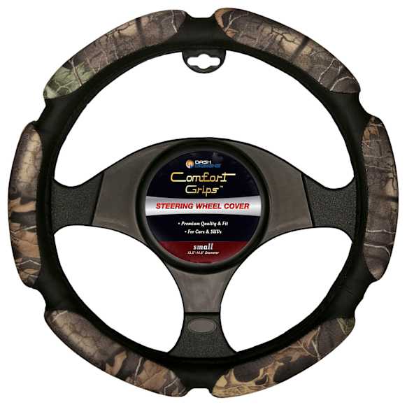 3391BK Comfort Grip Multi Grip Superflauge Steering Wheel Cover - Camouflage, Microfiber and memory foam with Leather-like accents, Universal 13.5-14.4 in., Slip-On, Sold individually
