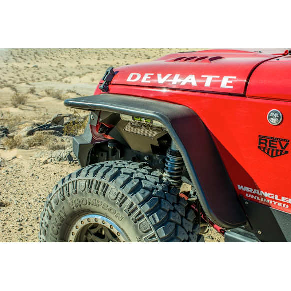 FENDB-02 Front and Rear, Driver and Passenger Side Fender Flares, Black