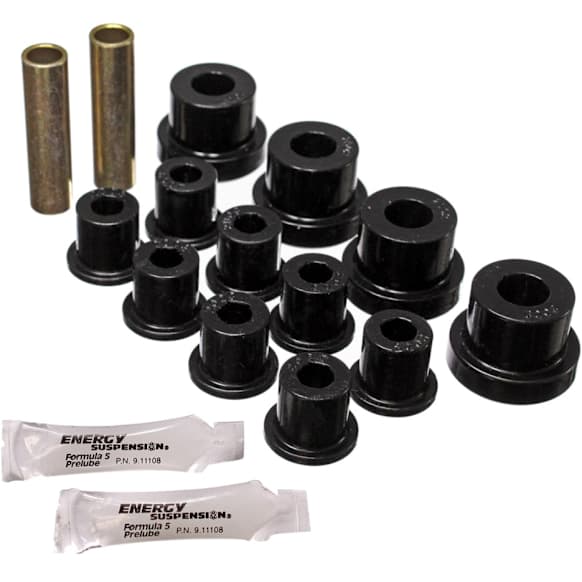 2.2102G Leaf Spring Bushing - Black, Polyurethane, Direct Fit, 2-spring-and-shackle set