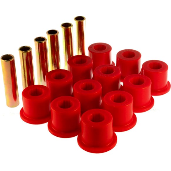 3.2106R Leaf Spring Bushing - Red, Polyurethane, Direct Fit, 2-spring-and-shackle set